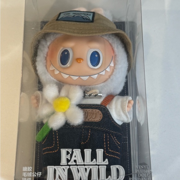 Charming Plush Doll Keychain with Hat and Flower - Picture 2 of 4